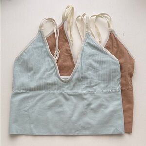 Blue and Brown set of 2 sports bra size X/XL